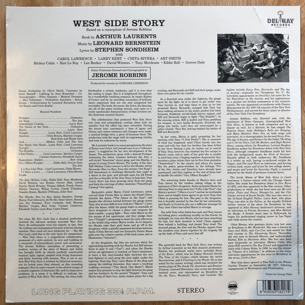 Leonard Bernstein, Stephen Sondheim With Carol Lawrence, Larry Kert, Chita Rivera, Arthur Gordon Smith, Jerome Robbins : West Side Story (LP, Ltd, RE, RM, 180)
