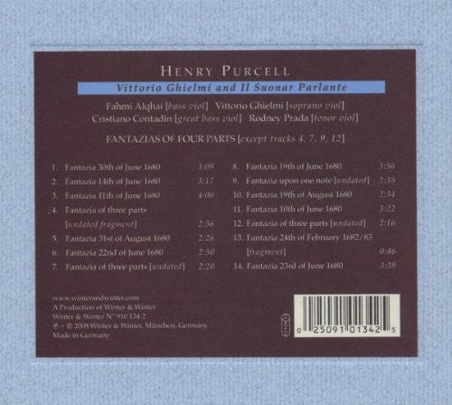 Vittorio Ghielmi And Il Suonar Parlante - Henry Purcell : Henry Purcell (CD, Album)