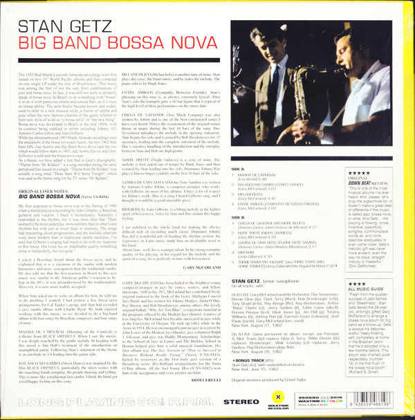 Stan Getz : Big Band Bossa Nova (LP, Album, Ltd, Yel)