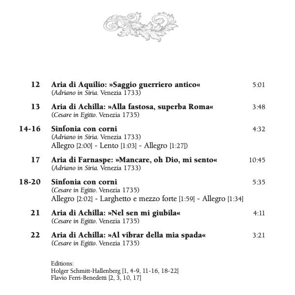 Geminiano Giacomelli, Flavio Ferri Benedetti, Musica Fiorita, Daniela Dolci : Fiamma Vorace: Opera Arias (CD, Album)