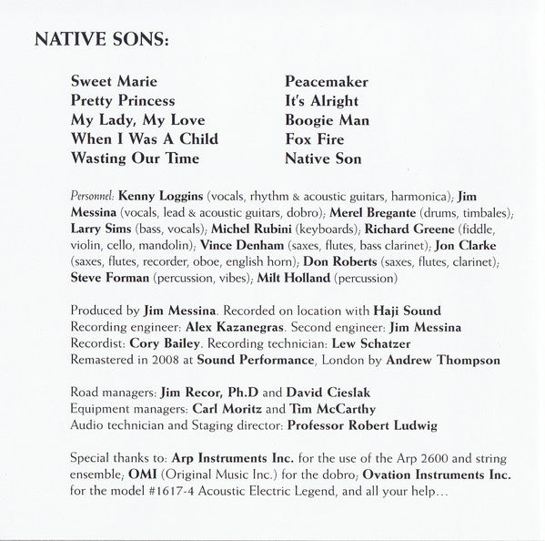 Loggins And Messina : So Fine / Native Sons (CD, Comp, RM)