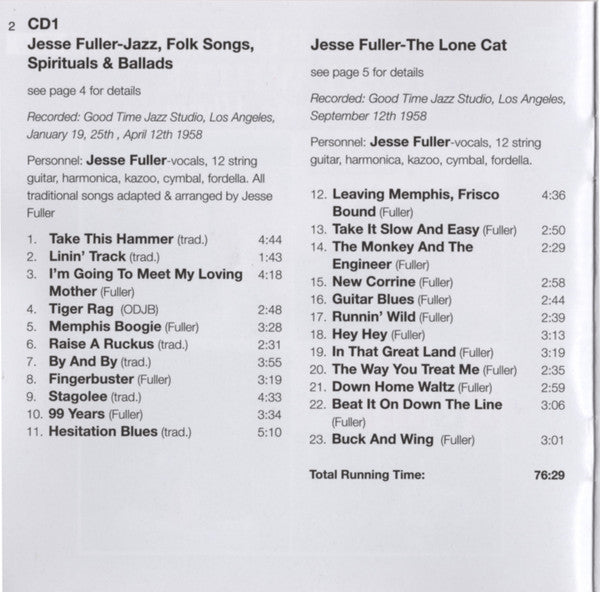 Jesse Fuller / Josh White : Four Classic Albums (2xCD, Comp, RM)