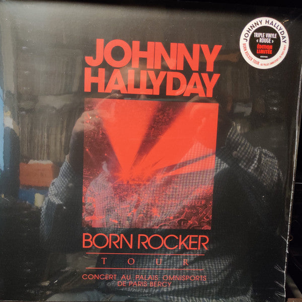 Johnny Hallyday : Born Rocker Tour - Concert au Palais Omnisports de Paris Bercy (3xLP, Album, Ltd, RE, Red)