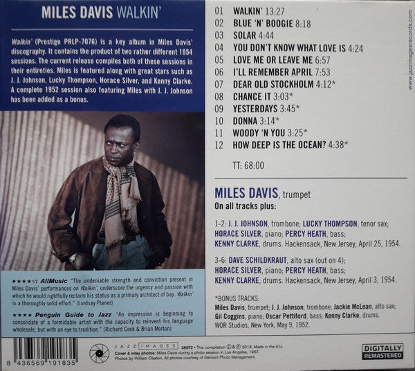 Miles Davis : Walkin' (CD, Album, RE, RM)