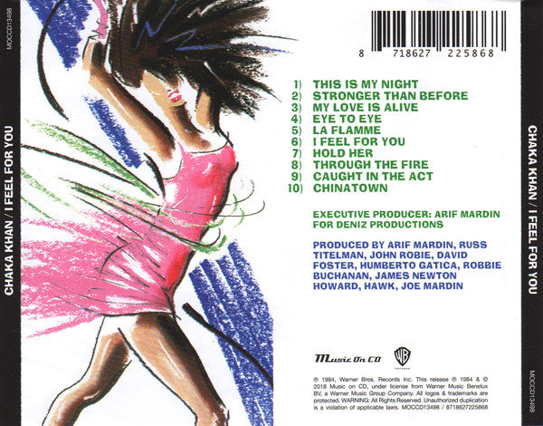 Chaka Khan : I Feel For You (CD, Album, RE)