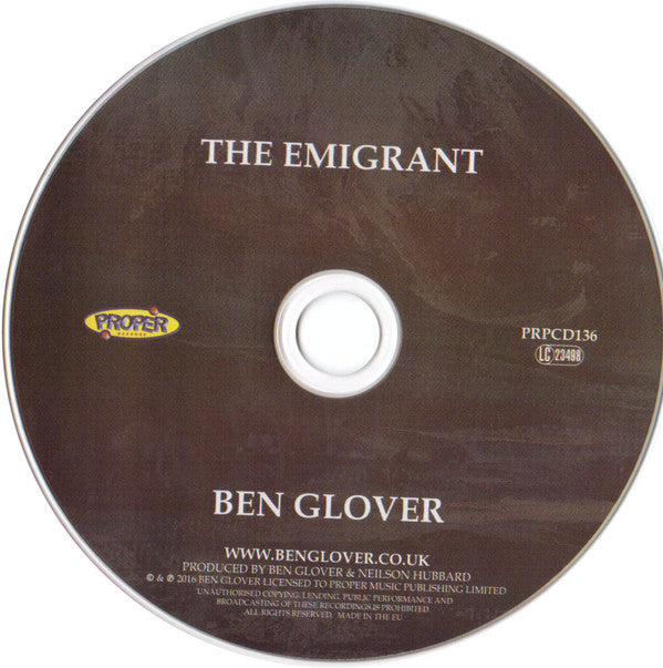 Ben Glover (3) : The Emigrant (CD, Album)