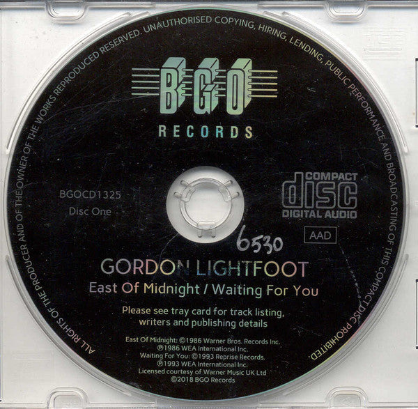 Gordon Lightfoot : East Of Midnight / Waiting For You / A Painter Passing Through (2xCD, Comp, RM)