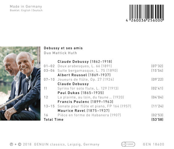 Duo Mattick Huth : Debussy Et Ses Amis (CD, Album)