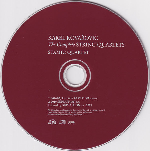 Karel Kovařovic, Stamic Quartet : The Complete String Quartets (CD, Album)