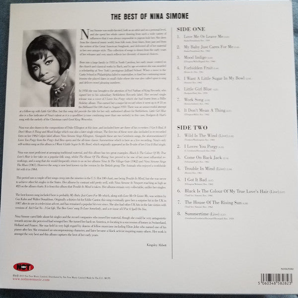 Nina Simone : The Best Of Nina Simone (LP, Comp, Blu)