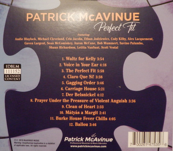 Patrick McAvinue : Perfect Fit (CD, Album)