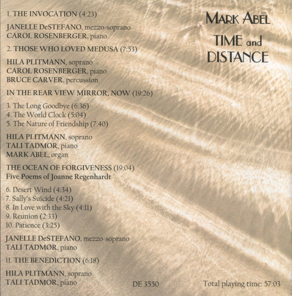 Mark Abel : Time And Distance (CD, Album)