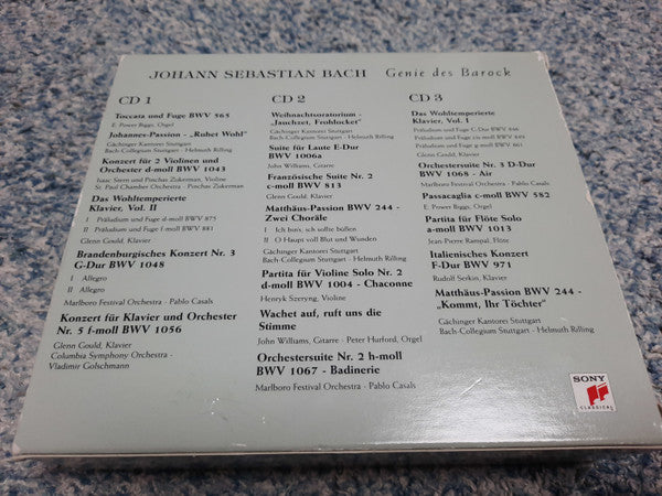 Johann Sebastian Bach : Genie des Barock (3xCD, Album, Comp)
