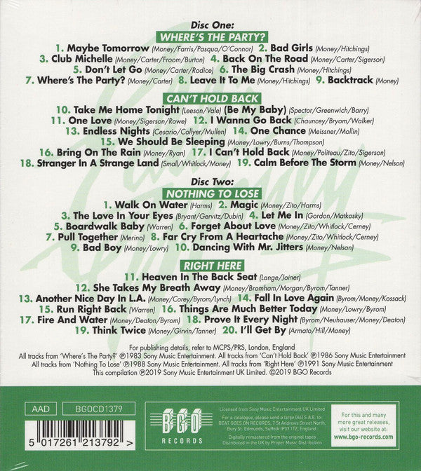 Eddie Money : Where's The Party? / Can't Hold Back / Nothing To Lose / Right Here (2xCD, Comp, RM)