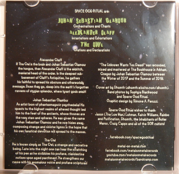 Space God Ritual : The Unknown Wants You Dead! (CD, Album)