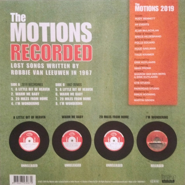 The Motions : Recorded (LP, Album, Ltd, Gol)