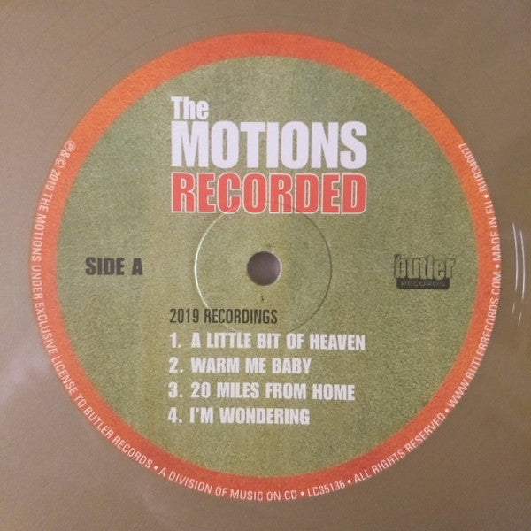 The Motions : Recorded (LP, Album, Ltd, Gol)