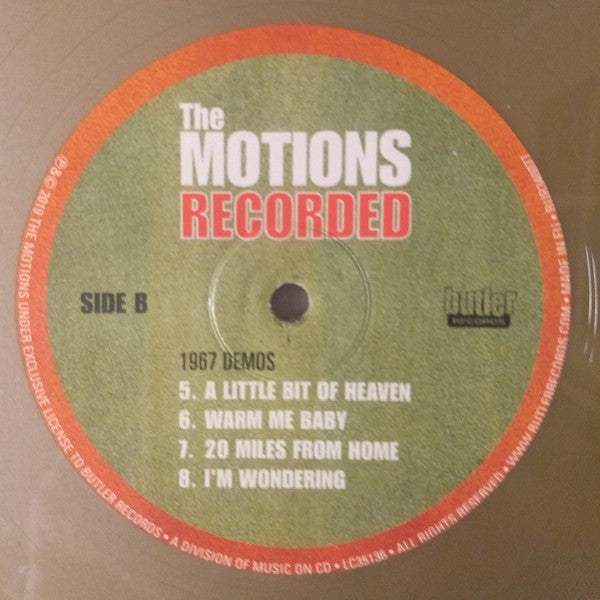 The Motions : Recorded (LP, Album, Ltd, Gol)