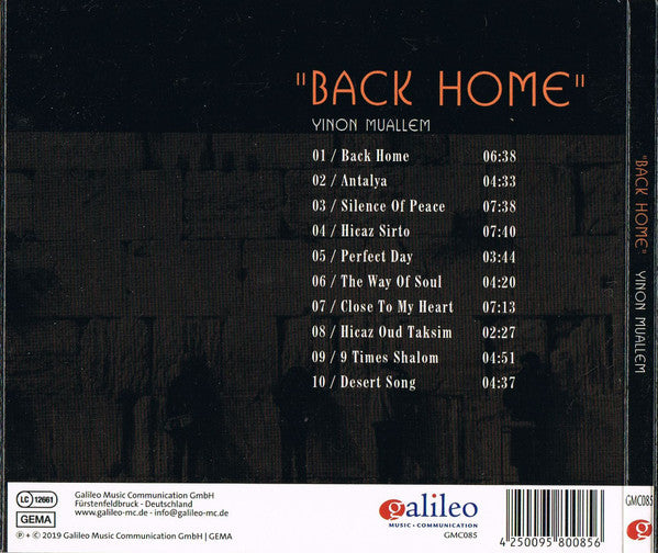 Yinon Muallem : Back Home (CD, Album)