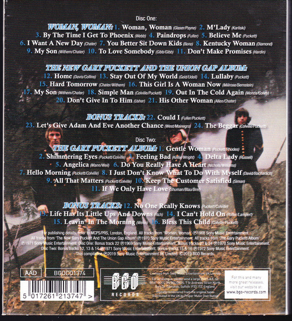 Gary Puckett & The Union Gap, Gary Puckett : Woman, Woman ☆ The New Gary Puckett And The Union Gap Album - The Gary Puckett Album + Bonus Tracks (CD, Album + CD, Album + Comp, RE, RM)