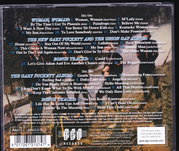Gary Puckett & The Union Gap, Gary Puckett : Woman, Woman ☆ The New Gary Puckett And The Union Gap Album - The Gary Puckett Album + Bonus Tracks (CD, Album + CD, Album + Comp, RE, RM)