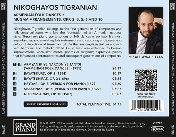 Nikoghaios Tigranian, Mikael Ayrapetyan : Armenian Folk Dances・Mugam Arrangements (CD, Album)