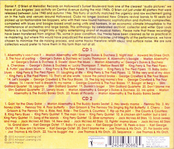Various : Melodisc Records Of Hollywood 1945-1946 (2xCD, Comp)