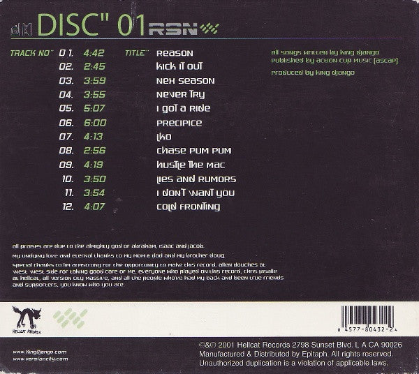 King Django : Reason (CD, Album, Dig)