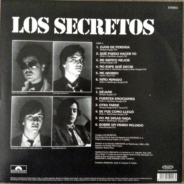 Los Secretos : Los Secretos (LP, Album, Ltd, RE)