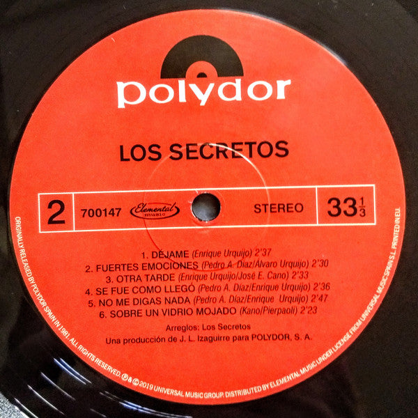 Los Secretos : Los Secretos (LP, Album, Ltd, RE)