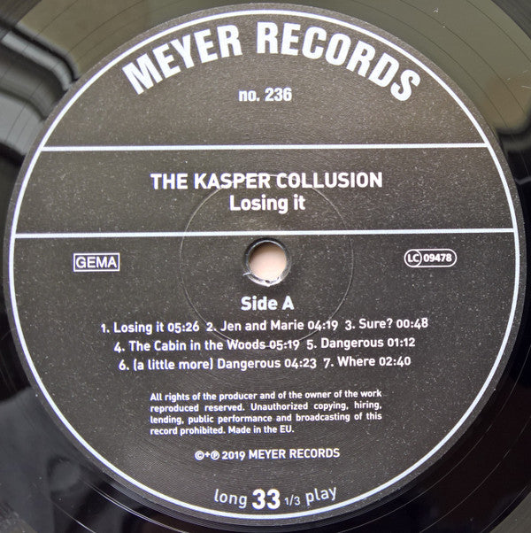 The Kasper Collusion : Losing It (LP, Album, 180)