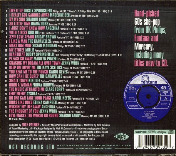 Various : Live It Up! (Bayswater Beat Girls 1964-1967) (CD, Comp, Mono)