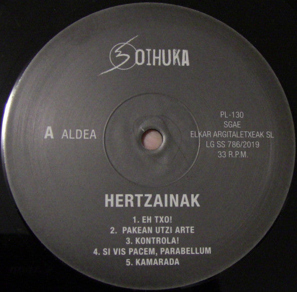 Hertzainak : Hertzainak (LP, Album, RE, Gat)