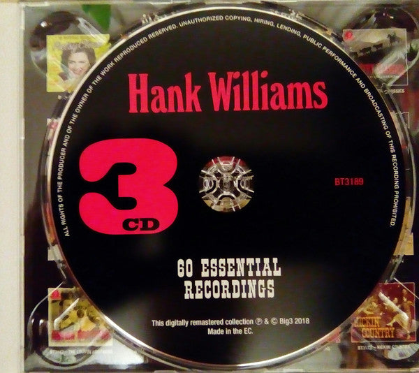 Hank Williams : 60 Essential Recordings (3xCD, Comp, RM)