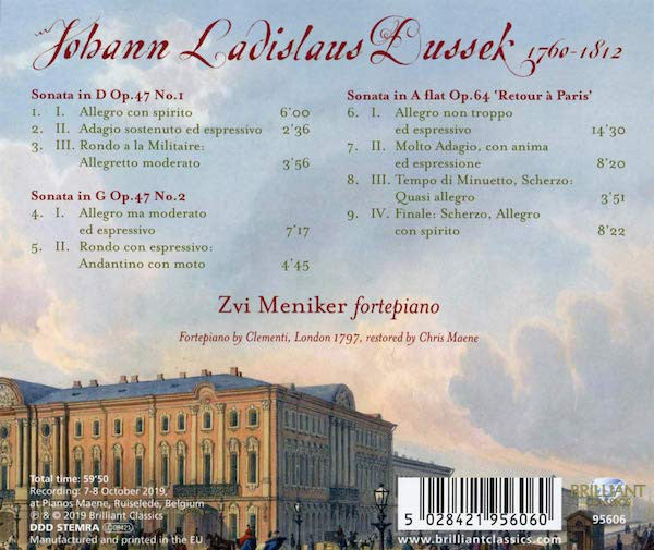 Jan Ladislav Dusík, Zvi Meniker : Complete Piano Sonatas Volume 7 (CD, Album)