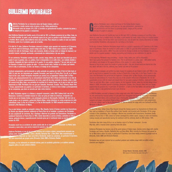 Guillermo Portabales : El Carretero (LP, Comp, RE, RM)
