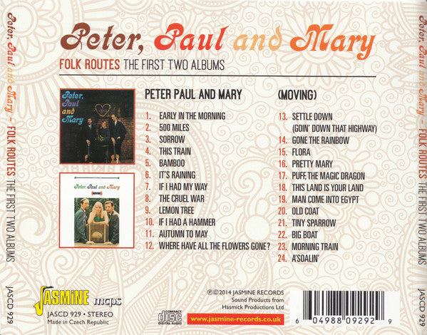 Peter, Paul & Mary : Folk Routes: The First Two Albums (CD, Comp)