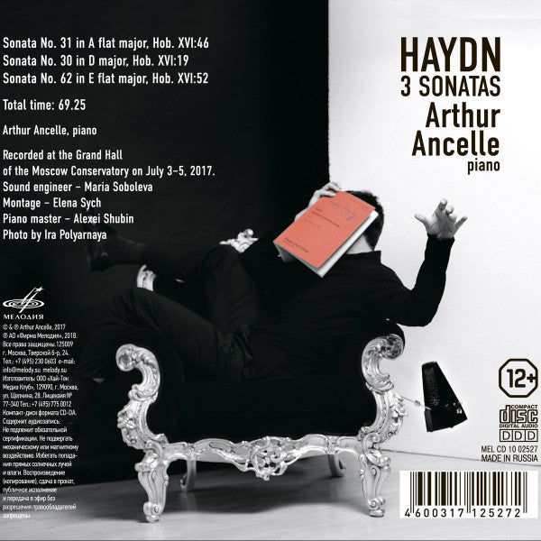 Joseph Haydn / Arthur Ancelle : 3 Sonatas (CD, Album)