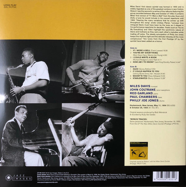 Miles Davis : Relaxin' (LP, Album, Gat)