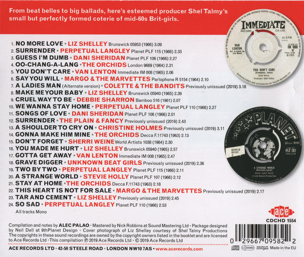 Various : Shel's Girls (From The Planet Records Vaults) (CD, Comp, Mono)