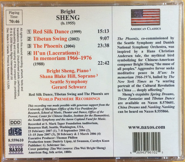 Bright Sheng, Shana Blake Hill, Seattle Symphony Orchestra, Gerard Schwarz : The Phoenix (CD)