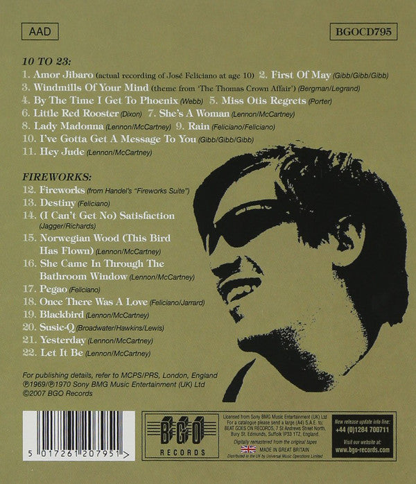 José Feliciano : 10 To 23 / Fireworks (CD, Comp, RM)