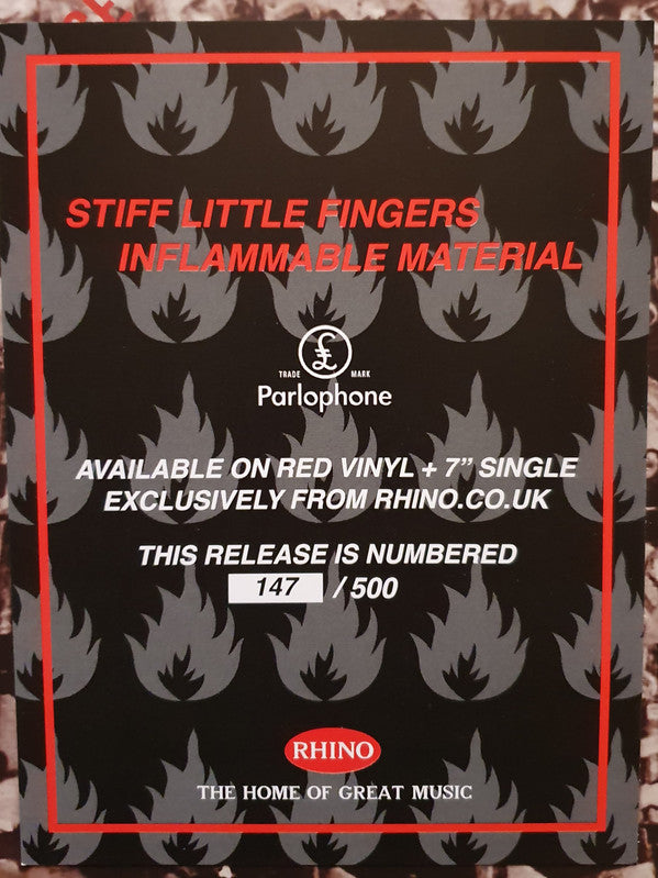 Stiff Little Fingers : Inflammable Material (LP, Album, Ltd, Num, RE, Red + 7", Single)