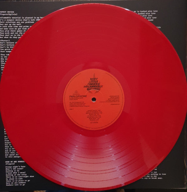 Stiff Little Fingers : Inflammable Material (LP, Album, Ltd, Num, RE, Red + 7", Single)