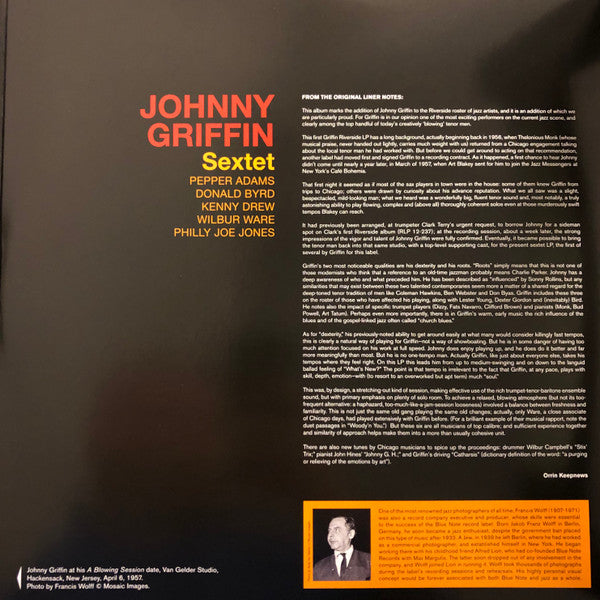 Johnny Griffin : Johnny Griffin Sextet (LP, Album, RE, Gat)