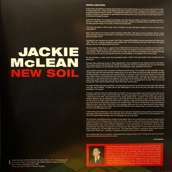 Jackie McLean : New Soil (LP, Album, RE)