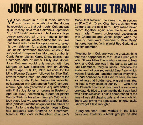 John Coltrane : Blue Train (CD, Album, Comp, RE, Dig)