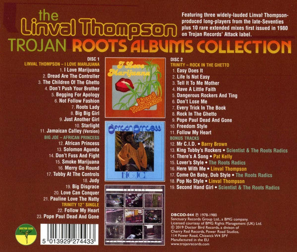 Various : The Linval Thompson Trojan Roots Albums Collection (2xCD, Comp)