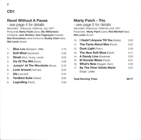 Marty Paich : Four Classic Albums (Second Set) (2xCD, Comp, RM)