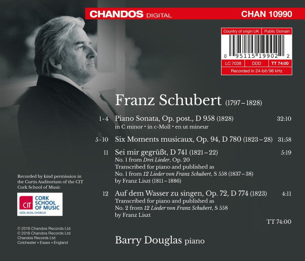 Franz Schubert, Barry Douglas : Works For Solo Piano: Volume 3 (CD, Album)